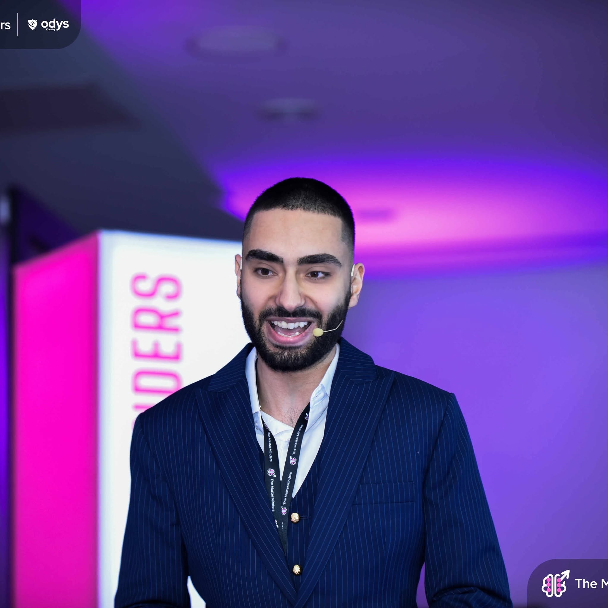 Kasra Dash speaking at The Masterminders 2025
